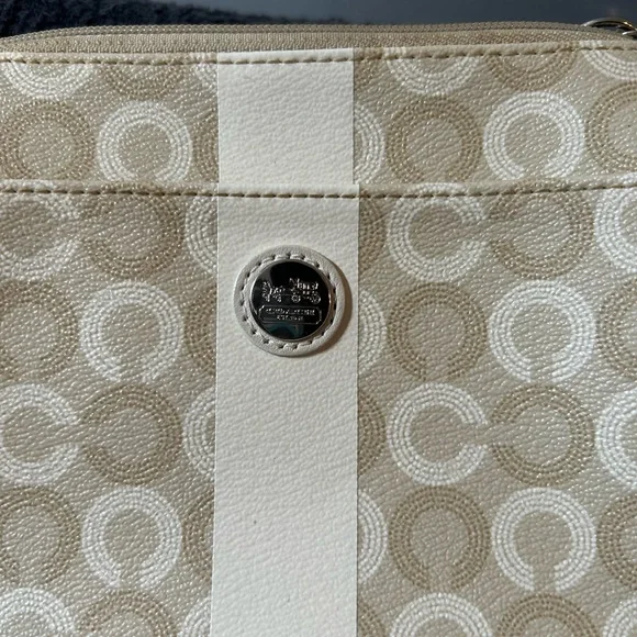 Vintage Coach Signature Stripe Crossbody Ivory Stripe Swingpack - Picture 4 of 11
